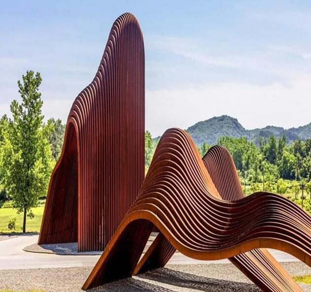 泰山锈钢板造型